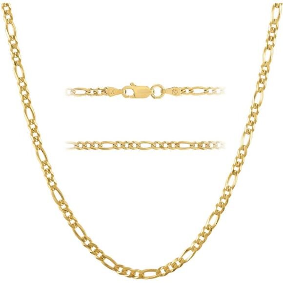 Men´s 18K Gold OverSterling Silver 3mm Diamond-Cut...